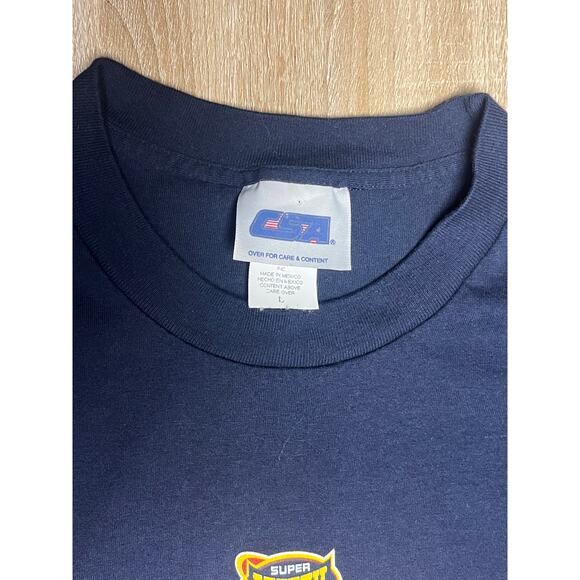 Patriots Vintage Shirt Mens L Blue Super Bowl New England Champs CSA - Picture 2 of 4